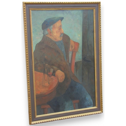 Tableau \"Marcel\", signé BOUTAGY, daté 1977.