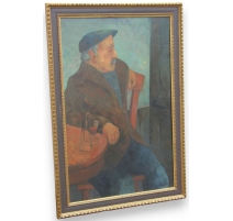 Painting "Marcel", signed BOUTAGY, dated 1977.