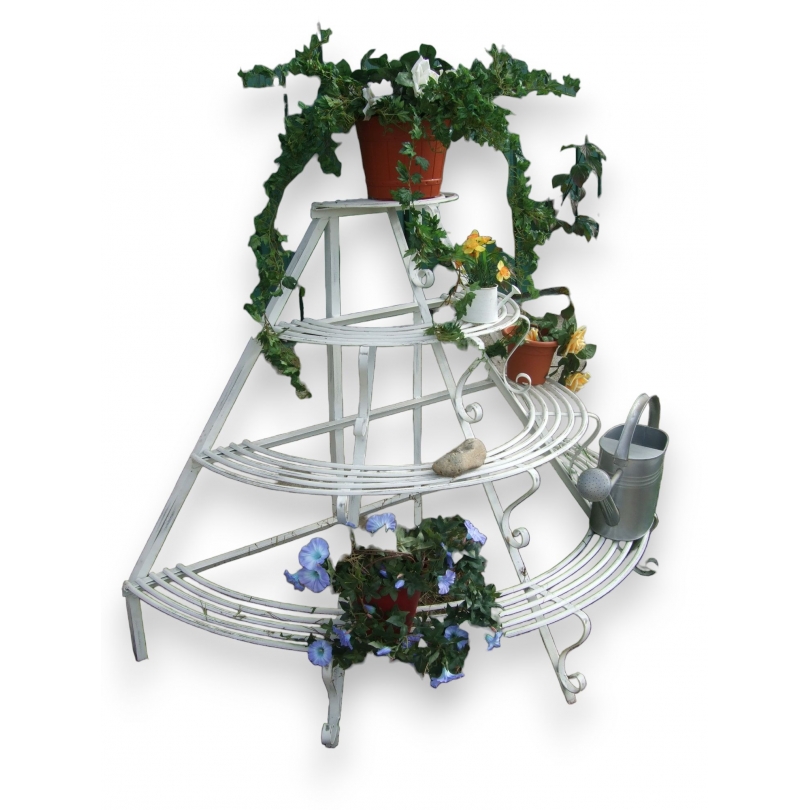  Porte plante demi-lune en fer forgé sur  Moinat SA  - Antiquités décoration