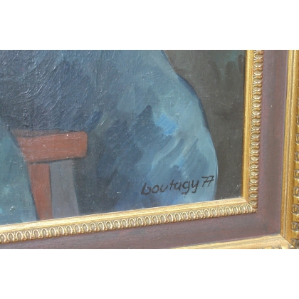 Paintings | Painting entitled ‘Marcel’, signed BOUTAGY, dated 1977. Moinat SA  – Antiques and home décor