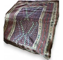 Tapis Kilim rouge et bleu