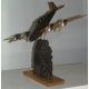 Sculpture "Maquette d'avion", en hêtre,