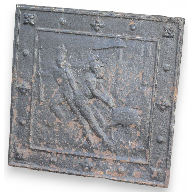  Plaque de cheminée, en fonte. France. sur  Moinat SA  - Antiquités décoration