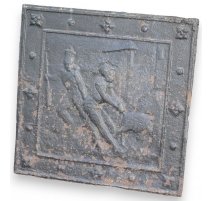 Plaque de cheminée "Chasse aux sanglier"