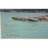 Paintings | Oil on paper painting ‘Seaside’, Moinat SA  – Antiques and home décor