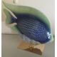 Poisson en porcelaine bleue de MANGANI,