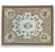 Tapis Aubusson dessin 123 fond blanc,