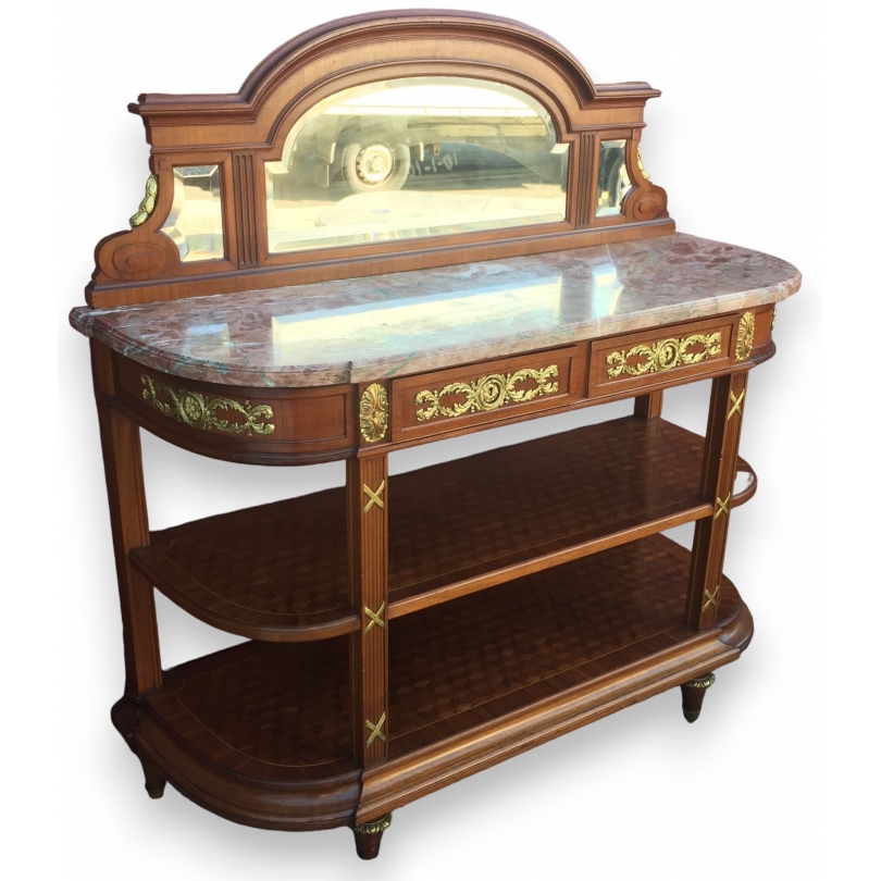 Louis XVI-style sideboard with mirror by Moinat SA – Antiques and home décor