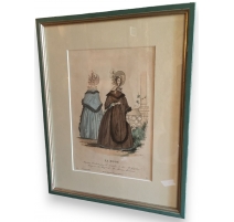 Gravure "La Mode" datée 1er octobre 1836