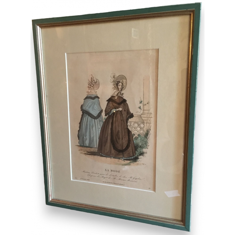 Gravure "La Mode" datée 1er octobre 1836