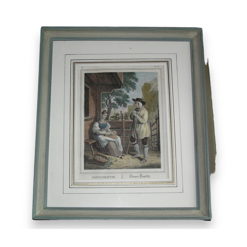 Engraving ‘Costume d’Uri’ by Moinat SA – Antiques and decorative items – Engravings, lithographs