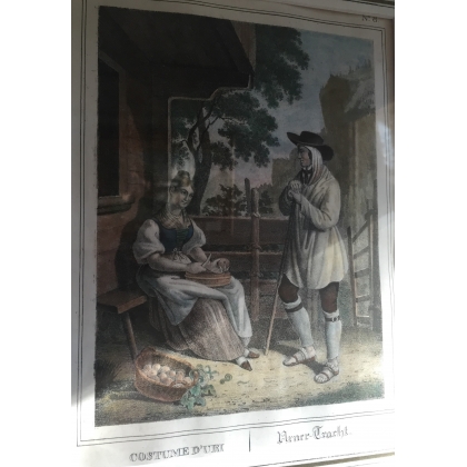 Engraving ‘Costume d’Uri’ by Moinat SA – Antiques and decorative items – Engravings, lithographs