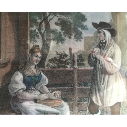 Engraving ‘Costume d’Uri’ by Moinat SA – Antiques and decorative items – Engravings, lithographs