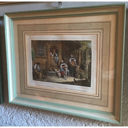 Engraving ‘Rural Occupations’ by Moinat SA – Antiques and decorative items – Engravings, lithographs