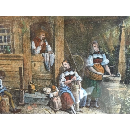 Engraving ‘Rural Occupations’ by Moinat SA – Antiques and decorative items – Engravings, lithographs