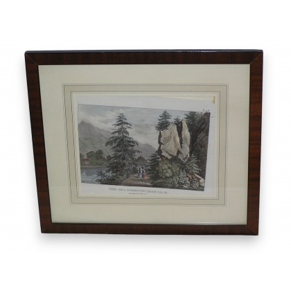 Coloured engraving "Near the mouth of the river" by Moinat SA – Antiques and decorative items – Engravings, lithographs