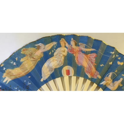 Ivory and paper fan, ‘Angels’, at Moinat SA – Antiques and home décor