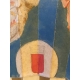 Éventail en ivoire et papier "Anges"