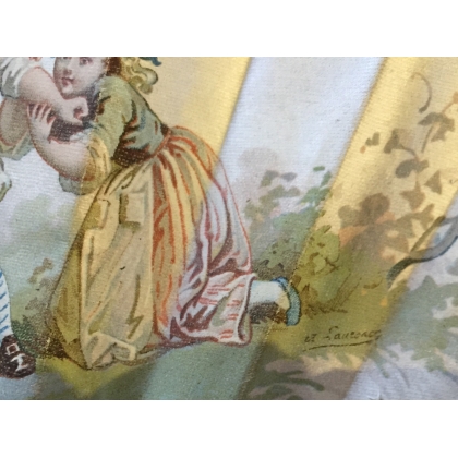 Ivory and silk fan with painted decoration by  Moinat SA  - Antiques and home décor