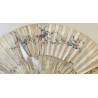 Ivory fan with painted decoration, ‘Scene on Moinat SA’ – Antiques and decorative items