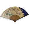 Bamboo fan with decorative paper at Moinat SA – Antiques and home décor