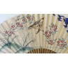 Bamboo fan with decorative paper at Moinat SA – Antiques and home décor