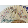 Bamboo fan with decorative paper at Moinat SA – Antiques and home décor