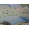 Tableau \"Vue d\'un lac\" signé P. LÉPINARD