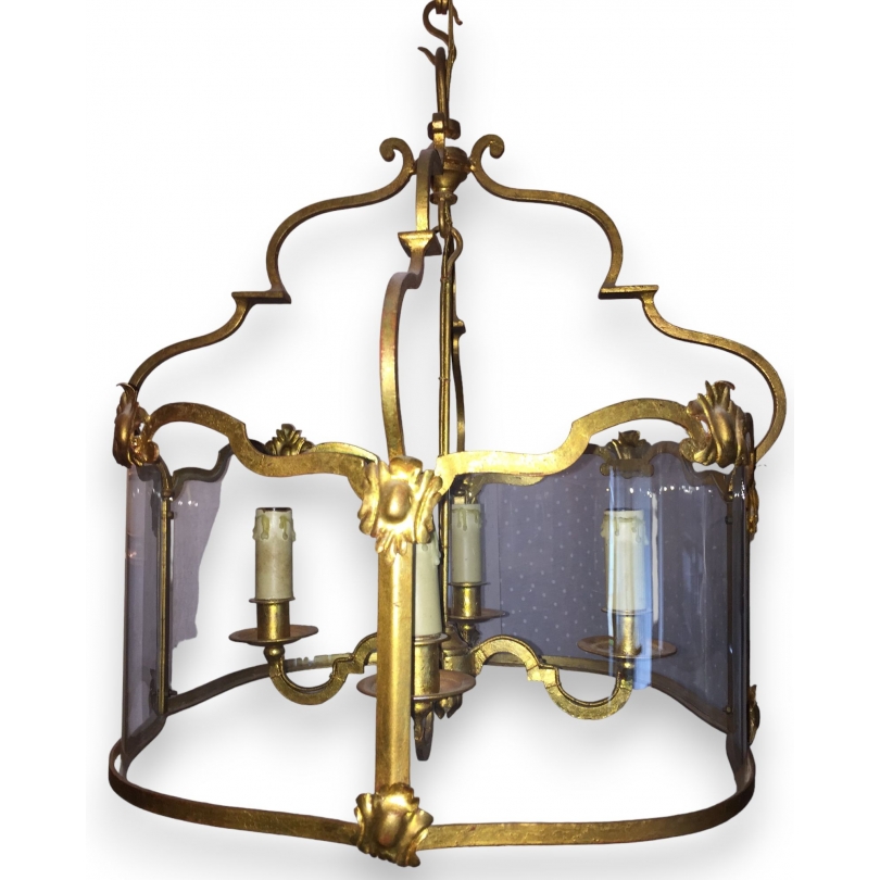 Lantern, made of gilded iron. Maison Baguès. on  Moinat SA  - Antiques and home décor
