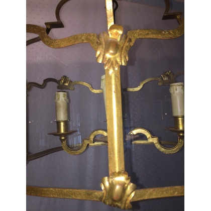 Lantern, made of gilded iron. Maison Baguès. on  Moinat SA  - Antiques and home décor