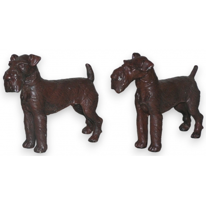 Paire de sculptures \"Chiens\"