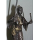 Sculpture "Chinoise avec ombrelle", en