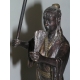 Sculpture "Chinoise avec ombrelle", en