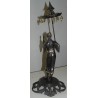 Sculpture \"Chinoise avec ombrelle\", en