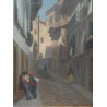 Paintings | Painting entitled ‘View of Italy’, signed BOREL, dated 1864. Moinat SA  – Antiques and home décor