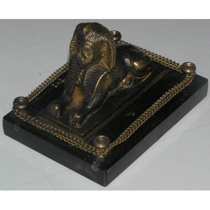 Sculpture \"Sphinx\", en bronze monté sur