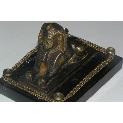 Sculpture \"Sphinx\", en bronze monté sur