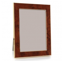 Picture frame in magnifying glass and gilt metal,