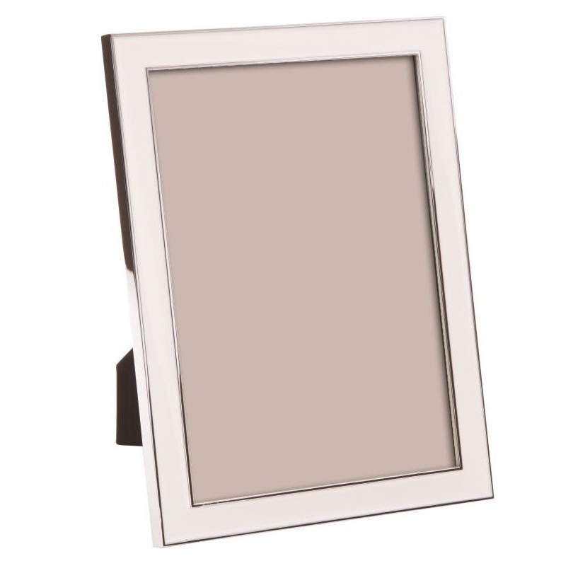 Photo frame with an enamelled white, large