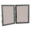 Cadre photo double émaillé taupe sur Moinat SA  - Antiquités décoration 