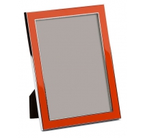 Photo frame enameled amber