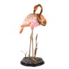 Flaman rose en porcelaine et bronze