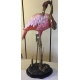 Flamant rose en porcelaine et bronze