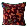 'Butterflies' velvet cushion with a purple background at Moinat SA – Antiques and home décor