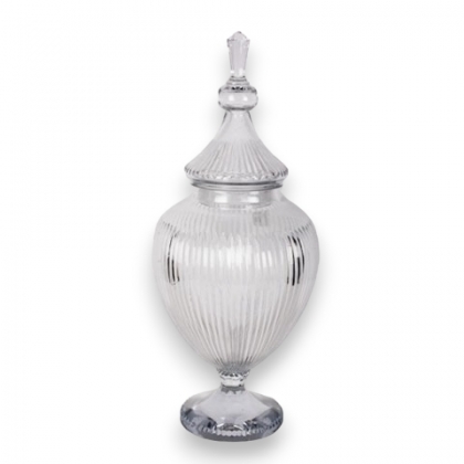  Grande coupe en cristal avec couvercle sur  Moinat SA  - Antiquités décoration