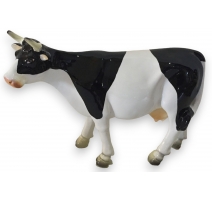 Vache miniature noire et blanche