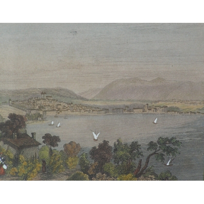 Gravure sur papier "Genève" de  sur Moinat SA  - Antiquités décoration -  Gravures, Lithos