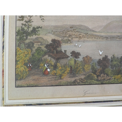 Gravure sur papier "Genève" de  sur Moinat SA  - Antiquités décoration -  Gravures, Lithos