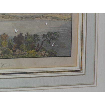 Gravure sur papier "Genève" de  sur Moinat SA  - Antiquités décoration -  Gravures, Lithos