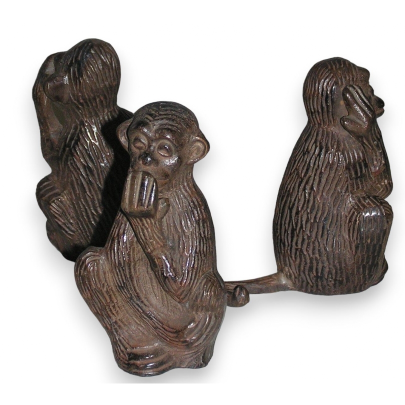 Sculpture \"Singes de la sagesse\"